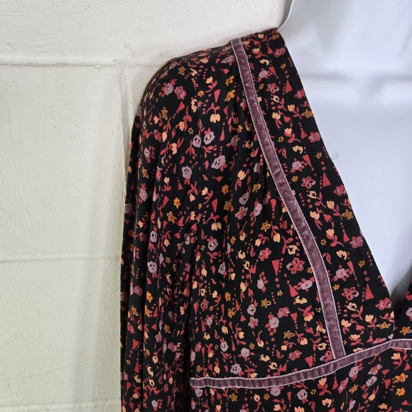 Free People Take A Little Time Floral Long Sleeve Maxi Dress - Picture 12 of 13